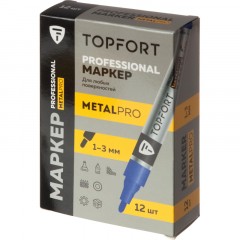 Маркер для металла TOPFORT MetalPro 1-3 мм синий Маркер для металла TOPFORT MetalPro 1-3 мм синий - фото 6