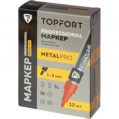 Маркер для металла TOPFORT MetalPro 1-3 мм красный Маркер для металла TOPFORT MetalPro 1-3 мм красный - фото 6
