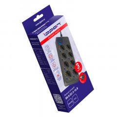 Сетевой фильтр Ippon BK-8-EU-3-16-B 3м (8 розеток) черный (1804853) Сетевой фильтр Ippon BK-8-EU-3-16-B 3м (8 розеток) черный (1804853) - фото 5