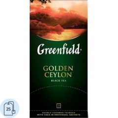 Чай Greenfield Golden Ceylon черный фольгир.25пак, 0352-10, 62622 Т