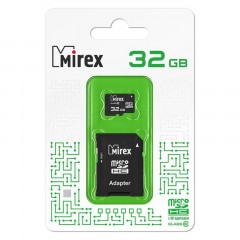 Карта памяти Mirex microSDHC с адаптером 32Gb (class 10) (13613-AD10SD32) - фото 2