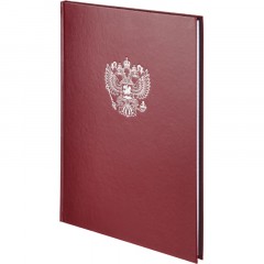 Книга учета Герб А4 96л в клетку блок офсет.бумвинил бордовый Книга учета Герб А4 96л в клетку блок офсет.бумвинил бордовый - фото 2
