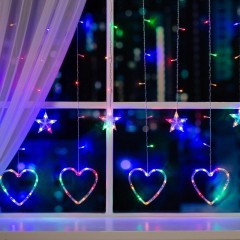 Гирлянда светодиодная Бахрома 2.4x0.9м Сердце,IP20,186LED,муль,8реж 4356976 Гирлянда светодиодная Бахрома 2.4x0.9м Сердце,IP20,186LED,муль,8реж 4356976 - фото 2