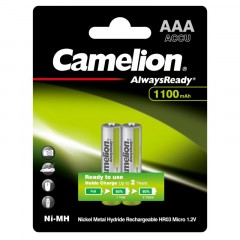 Аккумулятор Camelion Always Ready AAA 2шт/бл(NH-AAA1100BP2,1.2В) (15037)