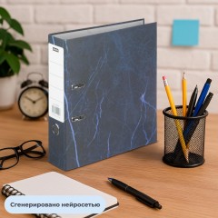 Папка-регистратор 75мм Attache Economy нов мрам А4 син,бум/бум, б/мет угол Папка-регистратор 75мм Attache Economy нов мрам А4 син,бум/бум, б/мет угол - фото 10