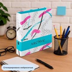 Папка-регистратор 75мм Attache Archive голуб мат лам/ лам бум б/угол Папка-регистратор 75мм Attache Archive голуб мат лам/ лам бум б/угол - фото 10
