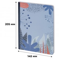 Тетрадь общая  Attache Selection Navy nature Голубой А5 80л клетка, ШКС - фото 2