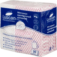 Материал протирочный нетканый Luscan Prof красный 110г 33,5х34,5см 30л/уп - фото 5