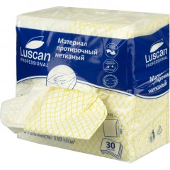 Материал протирочный нетканый Luscan Prof желтый 110г 33,5х34,5см 30л/уп - фото 4