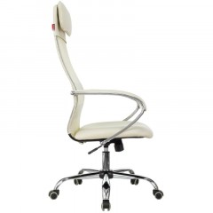 Кресло VB_EChair-655 SL TPU_BG сетка/экокожа бежевый хром Кресло VB_EChair-655 SL TPU_BG сетка/экокожа бежевый хром - фото 3