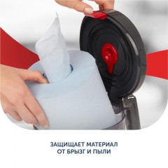 Диспенсер для полотенец в рулонах WypAll Reach с цент подачей черный 6221 - фото 4