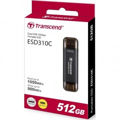 Портативный SSD накопитель Transcend 512Gb, USB 10Gbps Чер TS512GESD310C - фото 2
