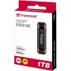 Портативный SSD Transcend 1Tb, USB 10Gbps, Type-C/Type-A, Черный Портативный SSD Transcend 1Tb, USB 10Gbps, Type-C/Type-A, Черный - фото 2