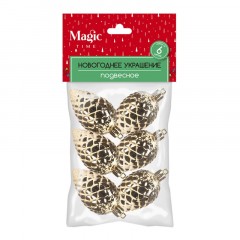 Набор подвесных украшений Magic Time НГ 7см 6шт/наб 90787 Набор подвесных украшений Magic Time НГ 7см 6шт/наб 90787 - фото 2