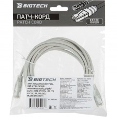 Патч-корд BigTech OPCC004 UTP CCA кат.5e/3м/литой/многожильный (серый) - фото 8