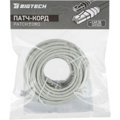 Патч-корд BigTech OPCC006 UTP CCA кат.5e/10м/литой/многожильный (серый) - фото 7