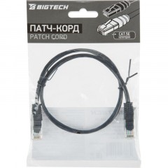 Патч-корд BigTech OPCC007 UTP CCA кат.5e/0.5м/литой/многожильн (черный) - фото 5