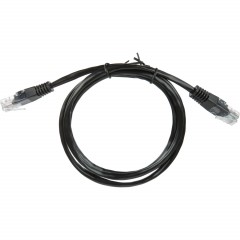 Патч-корд BigTech OPCC008 UTP CCA кат.5e/1м/литой/многожильный (черный)