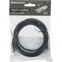Патч-корд BigTech OPCC009 UTP CCA кат.5e/2м/литой/многожильный (черный) - фото 7