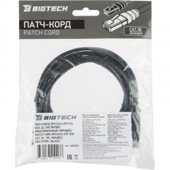 Патч-корд BigTech OPCC010 UTP CCA кат.5e/3м/литой/многожильный (черный) - фото 8