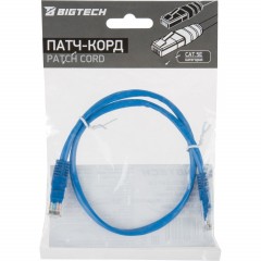 Патч-корд BigTech OPCC013 UTP CCA кат.5e/0.5м/литой/многожильн (синий) - фото 7