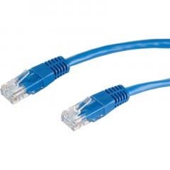 Патч-корд BigTech OPCC014 UTP CCA кат.5e/1м/литой/многожильный (синий) - фото 2