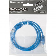 Патч-корд BigTech OPCC014 UTP CCA кат.5e/1м/литой/многожильный (синий) - фото 5