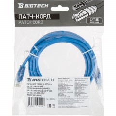 Патч-корд BigTech OPCC016 UTP CCA кат.5e/3м/литой/многожильный (синий) - фото 8