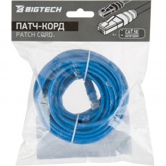 Патч-корд BigTech OPCC018 UTP CCA кат.5e/10м/литой/многожильный (синий) - фото 5