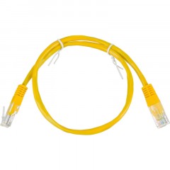 Патч-корд BigTech OPCC019 UTP CCA кат.5e/0.5м/литой/многожильн (желтый)
