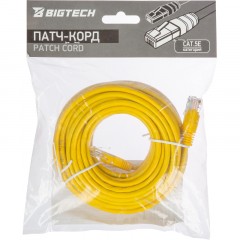 Патч-корд BigTech OPCC024 UTP CCA кат.5e/10м/литой/многожильный (желтый) - фото 5