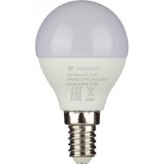 Лампа светодиодная Topfort E14 7W 4000K шар Лампа светодиодная Topfort E14 7W 4000K шар - фото 2