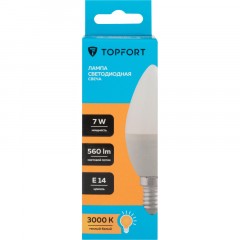 Лампа светодиодная Topfort E14 7W 3000K свеча Лампа светодиодная Topfort E14 7W 3000K свеча - фото 6