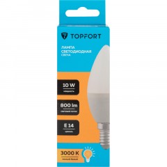 Лампа светодиодная Topfort E14 10W 3000K свеча Лампа светодиодная Topfort E14 10W 3000K свеча - фото 6