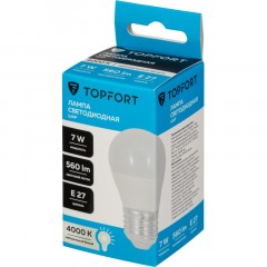 Лампа светодиодная Topfort E27 7W 4000K шар - фото 4