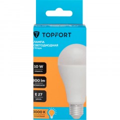 Лампа светодиодная Topfort E27 10W 3000K груша Лампа светодиодная Topfort E27 10W 3000K груша - фото 6