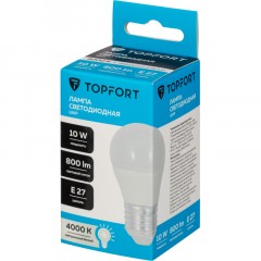 Лампа светодиодная Topfort E27 10W 4000K шар Лампа светодиодная Topfort E27 10W 4000K шар - фото 4