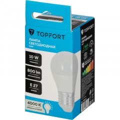 Лампа светодиодная Topfort E27 10W 4000K шар Лампа светодиодная Topfort E27 10W 4000K шар - фото 5