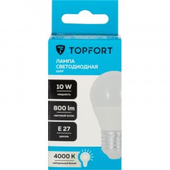 Лампа светодиодная Topfort E27 10W 4000K шар Лампа светодиодная Topfort E27 10W 4000K шар - фото 6