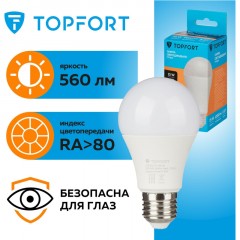 Лампа светодиодная Topfort E27 15W 3000K груша - фото 8
