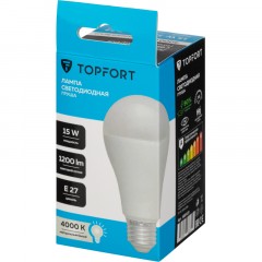 Лампа светодиодная Topfort E27 15W 4000K груша Лампа светодиодная Topfort E27 15W 4000K груша - фото 5