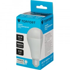 Лампа светодиодная Topfort E27 20W 4000K груша Лампа светодиодная Topfort E27 20W 4000K груша - фото 4