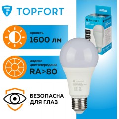 Лампа светодиодная Topfort E27 20W 4000K груша Лампа светодиодная Topfort E27 20W 4000K груша - фото 8
