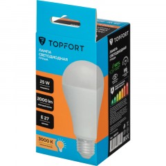 Лампа светодиодная Topfort E27 25W 3000K груша - фото 5