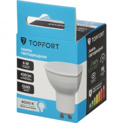 Лампа светодиодная Topfort GU10 6W 4000K Лампа светодиодная Topfort GU10 6W 4000K - фото 5