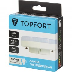 Лампа светодиодная Topfort GX53 10W 4000K Лампа светодиодная Topfort GX53 10W 4000K - фото 5