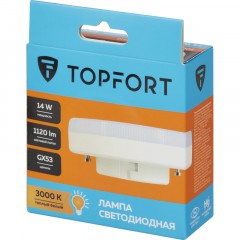 Лампа светодиодная Topfort GX53 14W 3000K Лампа светодиодная Topfort GX53 14W 3000K - фото 6