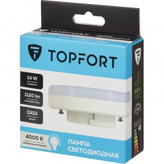 Лампа светодиодная Topfort GX53 14W 4000K Лампа светодиодная Topfort GX53 14W 4000K - фото 5