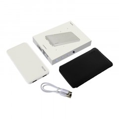Внешний аккумулятор SOLOVE (Mi) 001M+ 10000mAh, кожаный чехол, белый Внешний аккумулятор SOLOVE (Mi) 001M+ 10000mAh, кожаный чехол, белый - фото 6