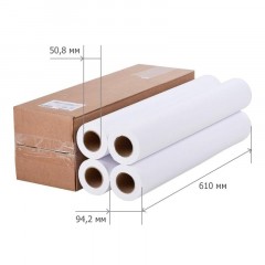 Бумага широкоформатная ProMEGA engineer 120г 610мм x 30м 50,8мм 4рул/уп - фото 2
